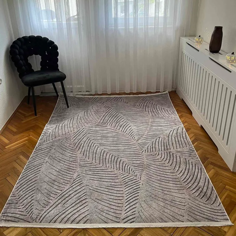 Tepih Lišće, bež reljefni