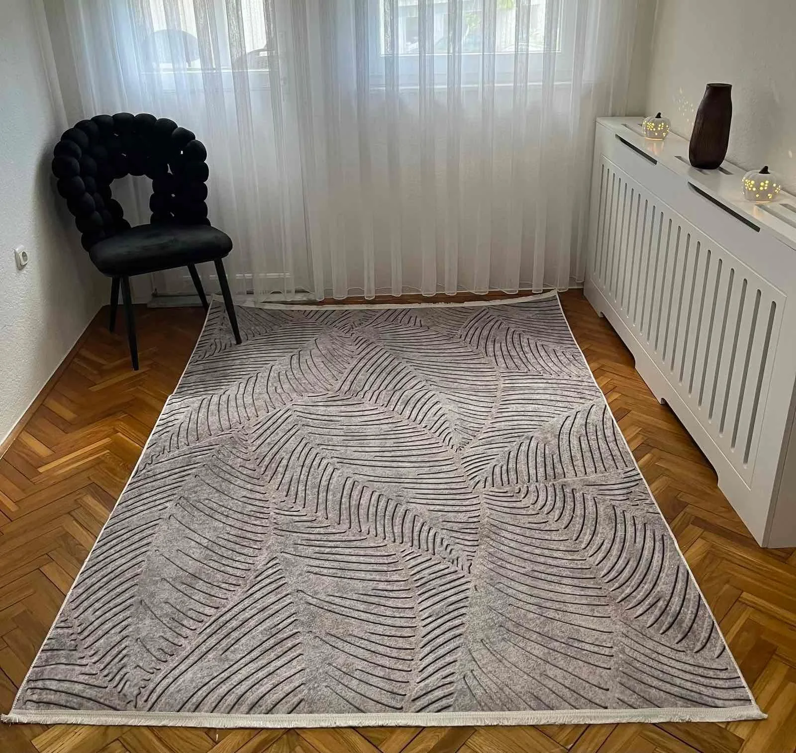 Tepih Lišće, bež reljefni